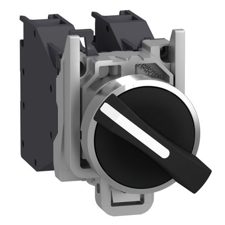 Schneider Electric Long Black Handle Selector Switch Complete - (SPST) 22mm Cutout Diameter 3 Positions [XB4BD33GEX]; 346-907