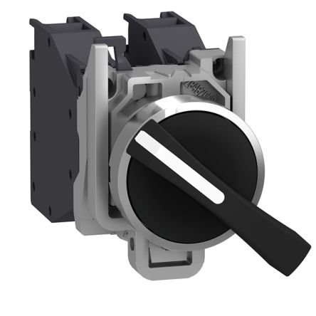 Schneider Electric Long Black Handle Selector Switch Complete - (SPST) 22mm Cutout Diameter 2 Positions [XB4BJ21GEX]; 346-912