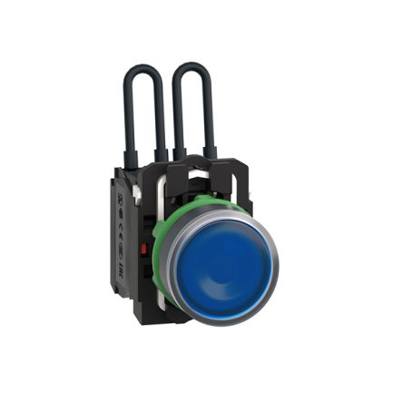 Schneider Electric, Harmony, Screw Mount Blue LED Pilot Light, 22.5mm Cutout, IP66, IP67, IP69, IP69K, Round, 24V [XB5AW26B5]; 346-920