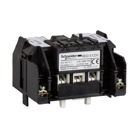 Schneider Electric Harmony Series Contact Block for Use with For Control Station And Enclosures, 600V, DPST [XEDS1231]; 346-922