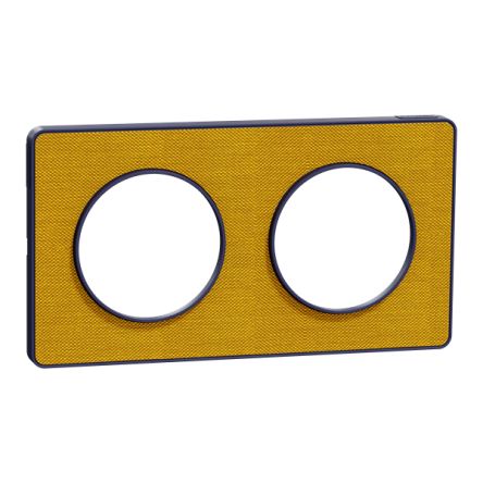 Schneider Electric Yellow 2 Gang Cover Plate [S550804KY]; 346-950