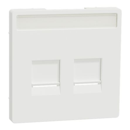 Schneider Electric White 2 Gang Cover Plate [MTN4564-6037]; 347-017