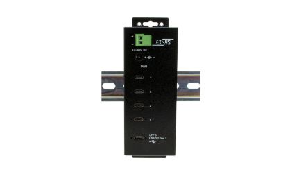 Exsys 4 Port USB 3.2 USB C  Hub, USB Bus Powered, 54.8 x 30.8 x 162.8mm [EX-1144HMVS]; 347-192