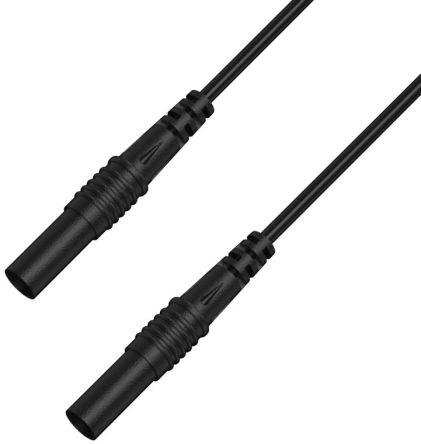 RS PRO Test Leads, 2.5A, 50V, Black, 50cm Lead Length [0]; 347-196