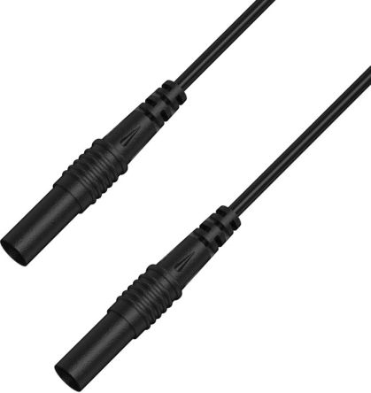 RS PRO Test Leads, 2.5A, 50V, Black, 300cm Lead Length [0]; 347-202