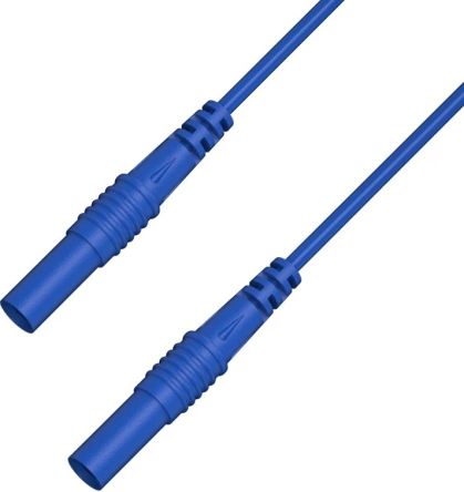 RS PRO Test Leads, 2.5A, 50V, Blue, 50cm Lead Length [0]; 347-204