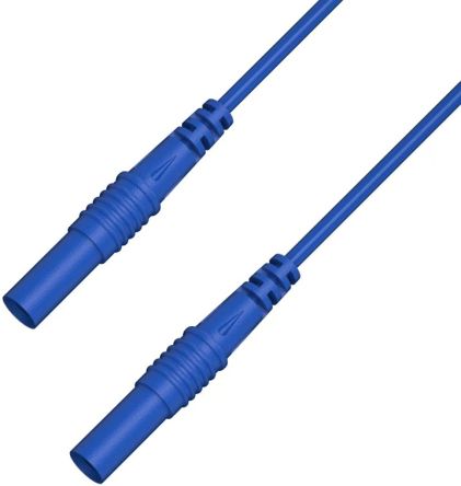 RS PRO Test Leads, 2.5A, 50V, Blue, 150cm Lead Length [0]; 347-207