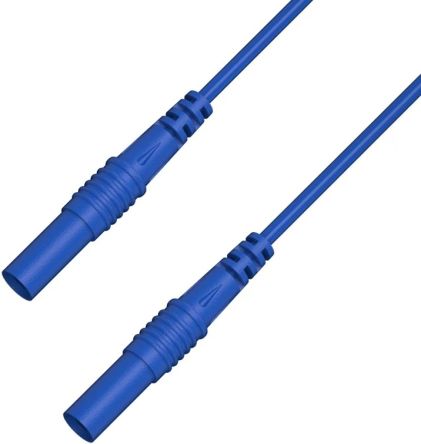 RS PRO Test Leads, 2.5A, 50V, Blue, 200cm Lead Length [0]; 347-209