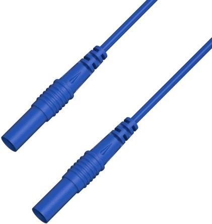 RS PRO Test Leads, 2.5A, 50V, Blue, 300cm Lead Length [0]; 347-210