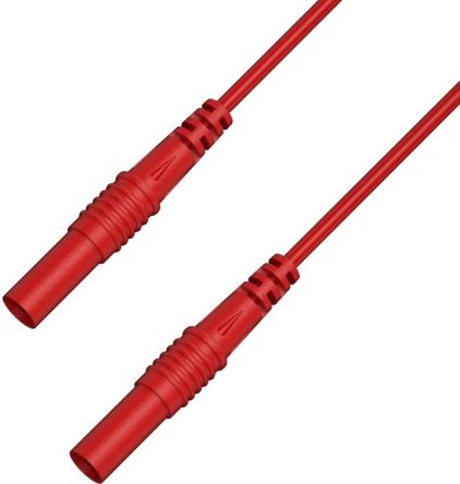 RS PRO Test Leads, 2.5A, 50V, Red, 150cm Lead Length [0]; 347-216