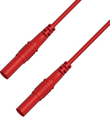 RS PRO Test Leads, 2.5A, 50V, Red, 200cm Lead Length [0]; 347-218