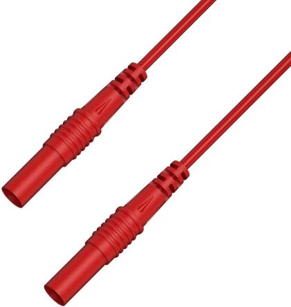 RS PRO Test Leads, 2.5A, 50V, Red, 300cm Lead Length [0]; 347-219