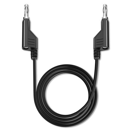 RS PRO Test Leads, 2.5A, 50V, Black, 50cm Lead Length [0]; 347-230