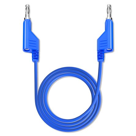 RS PRO Test Leads, 2.5A, 50V, Blue, 100cm Lead Length [0]; 347-240