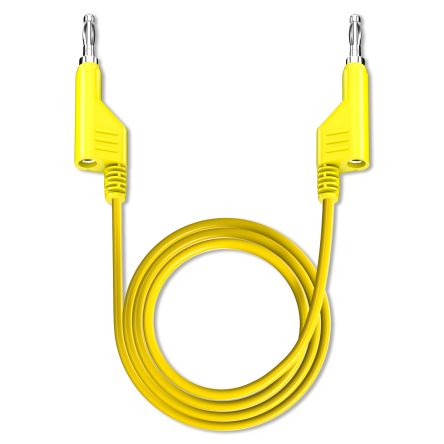 RS PRO Test Leads, 2.5A, 50V, Yellow, 300cm Lead Length [0]; 347-262