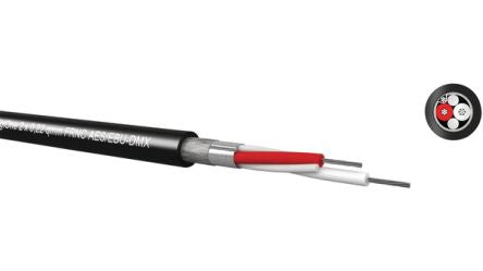 KabeltronikDIGIONE Series 2 Core Audio Cable, 0.22 mm² CSA, 5.2mm od, 100m, Black [94H202200]; 348-687