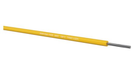 Kabeltronik UL 11028 Series Yellow 0.34 mm² Hook Up Wire, 22 AWG, 22/7 mm, 250m, MPPE Insulation, 090220704 [090220704]; 348-744
