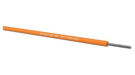 Kabeltronik UL 11028 Series Orange 0.34 mm² Hook Up Wire, 22 AWG, 22/7 mm, 250m, MPPE Insulation, 090220711 [090220711]; 348-750