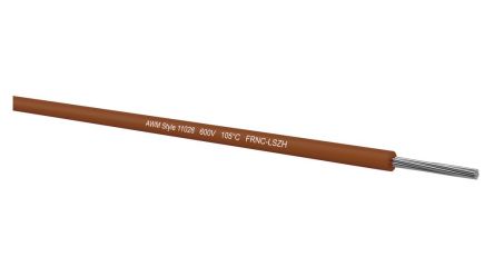 Kabeltronik UL 11028 Series Brown 0.14 mm² Hook Up Wire, 26 AWG, 26/7 mm, 250m, MPPE Insulation, 090260702 [090260702]; 348-764