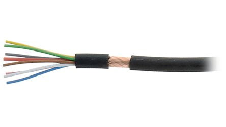 Kabeltronik LIFYDY-T Series Control Cable, 8 Cores, 0.08 mm², 28 AWG, 100m, Copper Spiral Shield, Multicore Cable [350800800]; 348-779