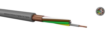 Kabeltronik PURTRONIC Series Control Cable, 7 Cores, 0.14 mm², 26 AWG, 100m, Shielded Shield, Control Cable [213071400]; 349-452