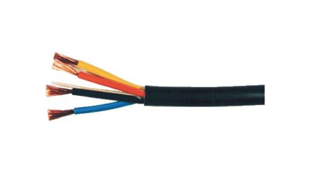 KabeltronikL RP Series 2 Core Audio Cable, 2.5 mm² CSA, 8.7mm od, 100m, Black [650225000]; 349-537