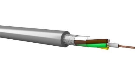 Kabeltronik 4202 Series Multicore Industrial Cable, 2 Cores, 0.5 mm², 20 AWG, 100m, Shielded Shield, Multicore Cable [420205005-100]; 349-565