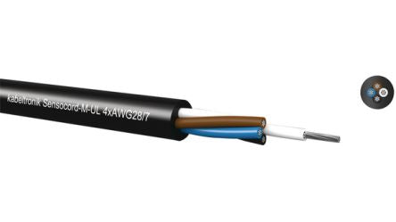 Kabeltronik SENSOCORD Series Multicore Industrial Cable, 4 Cores, 0.25 mm², 23 AWG, 50m, Unshielded Shield, Multicore [245402509-50]; 349-671