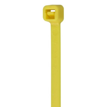 NEMIQ Cable Tie, , 203mm x 3.6 mm, Yellow Nylon, Pk-100 [PCT-0200-040-YW-100]; 349-733