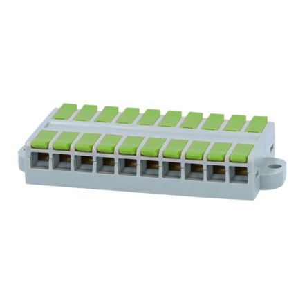 NEMIQ TB Series PCB Terminal Block, 10-Contact, 6.5mm Pitch, Surface Mount, 1-Row, Screw Termination [TB-10 0560]; 349-820