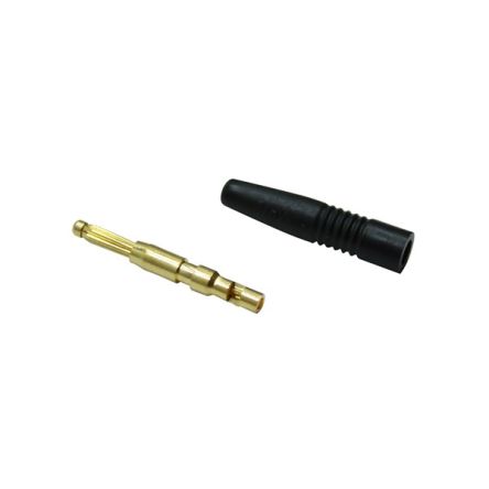 Nelco Black Plug Banana Plug, 2mm Connector, 20A, Gold Plating [1 10100 110017]; 349-861