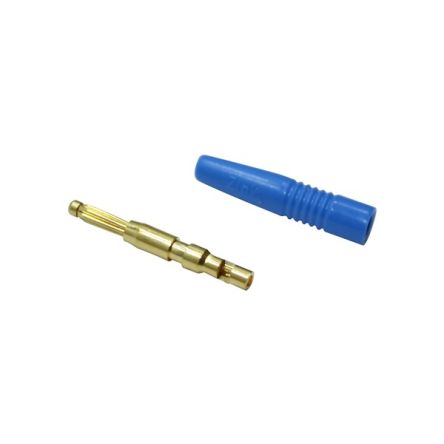 Nelco Blue Plug Banana Plug, 2mm Connector, 20A, Gold Plating [1 10100 150017]; 349-865