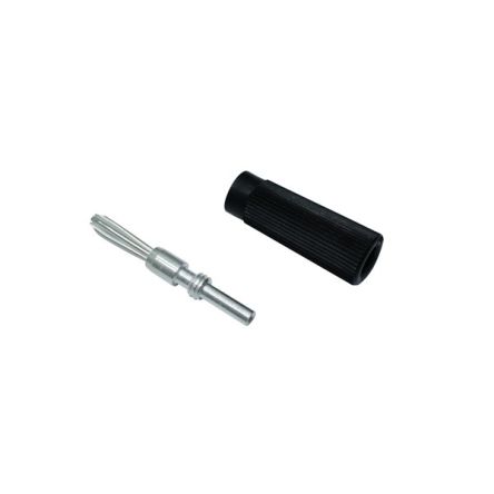 Nelco Black Plug Banana Plug, 2mm Connector, 30A, Silver Plating [1 10200 110004]; 349-868
