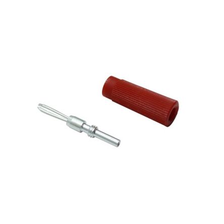 Nelco Red Plug Banana Plug, 2mm Connector, 20A, Silver Plating [1 10200 120004]; 349-870