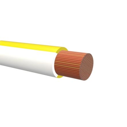 NEMIQ 50992 Series White/Yellow 0.75 mm² Hook Up Wire, 1, 32m, PVC Insulation, 50992-32-100 [50992-32-100]; 350-163
