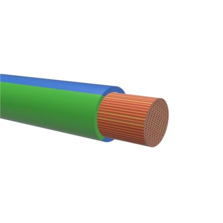NEMIQ 50994 Series Blue/Green 1.5 mm² Hook Up Wire, 1, 100m, Polyvinylchloride Insulation, 50994-31-100 [50994-31-100]; 350-206