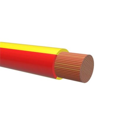 NEMIQ 50995 Series Red/Yellow 2.5 mm² Hook Up Wire, 1, 100m, PVC Insulation, 50995-20-100 [50995-20-100]; 350-211