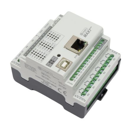 Controllino Controllino MAXI Pure Series Controller for Use with Top Hat Rail, 12 or 24 V dc Supply, Relay Output, [100.100.10]; 350-534