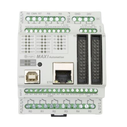 Controllino Controllino MAXI Automation Series Controller for Use with Top Hat Rail, 24 V dc Supply, Relay Output, [100.101.00]; 350-536