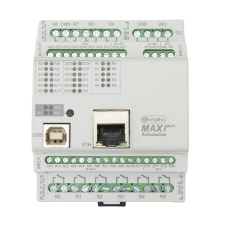 Controllino Controllino MAXI Automation Pure Series Controller for Use with Top Hat Rail, 24 V dc Supply, Relay Output, [100.101.10]; 350-537