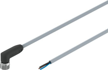 Festo Right Angle Male M8 to Unterminated Actuator/Sensor Cable, 5m [NEBA-M8W3P-U-5-N-LE3]; 350-630