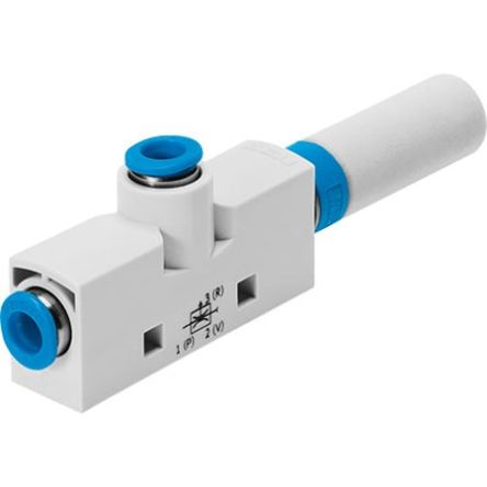 Festo Vacuum Generator, 0.95mm nozzle , 4.5bar 25L/min, VN series [VN-10-H-T3-PQ2-VQ2-RO1-F1A]; 350-785