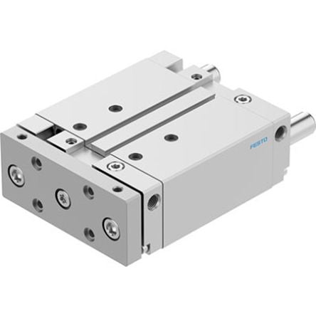 Festo Pneumatic Guided Cylinder - DFM-50-80-B-PPV-A-KF, 50mm Bore, 80mm Stroke, DFM Series, Double Acting [DFM-50-80-B-PPV-A-KF]; 350-966