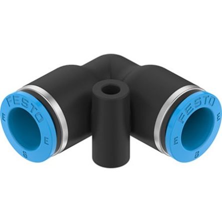 Festo NPQE-L Series Elbow Tube-toTube Adaptor, Push In 8 mm to Push In 8 mm, Push-in Connection Style, [NPQE-L-Q8-E-F1A-P10]; 351-267