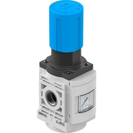 Festo G 1/2 Regulator -, 2-Jan in, 11bar max. input, MS6-LR-1/2-D6-AG-MPA-F1A-B [MS6-LR-1/2-D6-AG-MPA-F1A-B]; 351-329