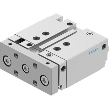 Festo Pneumatic Guided Cylinder - DFM-32-30-B-PPV-A-KF, 32mm Bore, 30mm Stroke, DFM Series, Double Acting [DFM-32-30-B-PPV-A-KF]; 351-504
