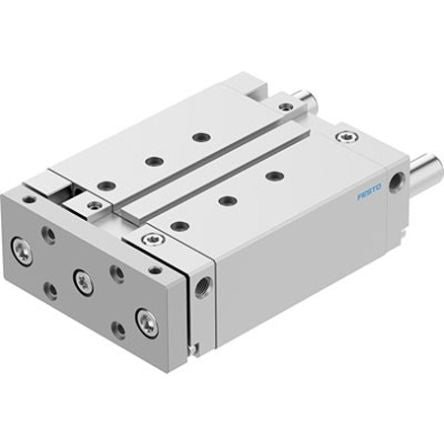 Festo Pneumatic Guided Cylinder - DFM-50-100-B-PPV-A-KF, 50mm Bore, 100mm Stroke, DFM Series, Double Acting [DFM-50-100-B-PPV-A-KF]; 351-517