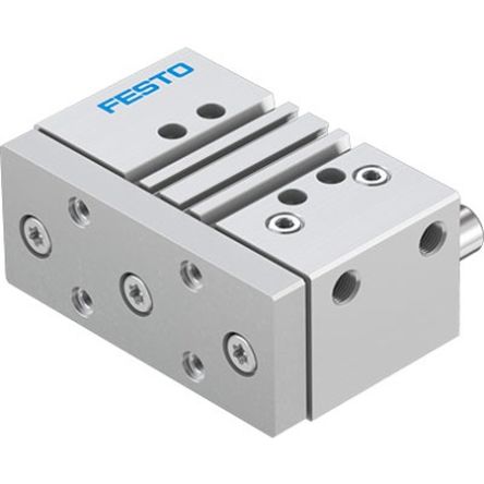 Festo Pneumatic Guided Cylinder - DFM-50-25-P-A-KF-F1A, 50mm Bore, 25mm Stroke, DFM Series, Double Acting [DFM-50-25-P-A-KF-F1A]; 351-523