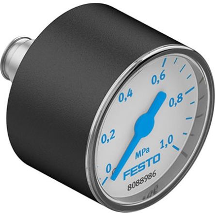 Festo G 1/8 Analogue Pressure Gauge 0bar Inline 26mm Outside Diameter [PAGN-26-1M-G18S]; 351-627