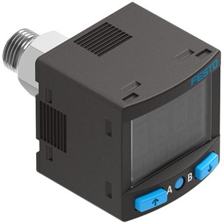 Festo SPAN Series Pressure Sensor, -1bar Min, 1bar Max, PNP/NPN Output, Relative Reading [SPAN-B-B2R-G18FPM-PN-L1]; 351-665